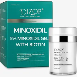 TOPFISH 5% Minoxidil Liquid Gel with Biotin, Male Adults' Daily Haircare Solution, Hair Growth Accelerator to Restore Thicker, Longer, Fuller, Healthier Hair