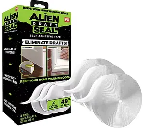 Clear Insulation Tape Strip – Anti-Draft Sealing Tape for Home (49ft Total)