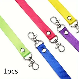 Colorful solid color lobster buckle hanging rope Keychain Attachment - multi-purpose anti loss integrated buckle long rope