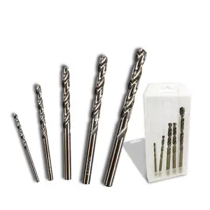 TOOLAZO Cobalt Drill Bit Set (1/8", 5/32", 3/16", 1/4", 5/16") | M35 HSS Drill Bits for Hardened Steel, Stainless, Cast Iron & Metal | Heavy Duty Precision Set for Workshop, Auto Repair, Construction & DIY | Ideal for Mechanics, Contractors & DIY Users
