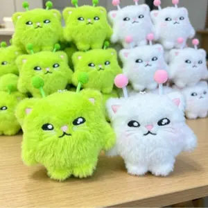 5pcs Alien Plush Soft Stuffed Hanging Ornaments, Super Cute Alien Cat Haji Backpack Decorative Toys, Best Gift for Kids and Fans