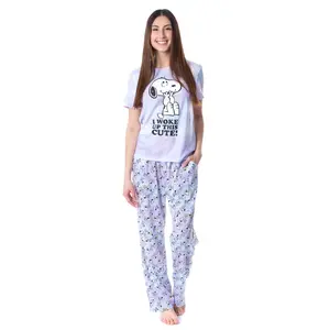 Peanuts Womens' I Woke Up This Cute Tie-Dye Sleep Pajama Set