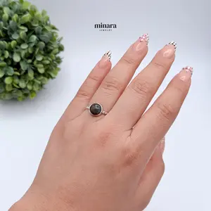 MINARA 950 Silver LABRADORITA Twisted Ring - Anillo Entorchado