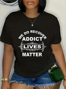 100% Cotton Addict Lives Matter Shirt Narcotics Anonymous NA AA Support T-Shirt