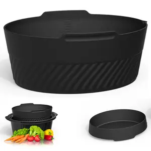 6QT Slow Cooker Liner, Silicone Food Grade Non-stick Pot for Stew Pot, High Temperature Resistance Home Kitchen Appliance Parts, Fryer Liners