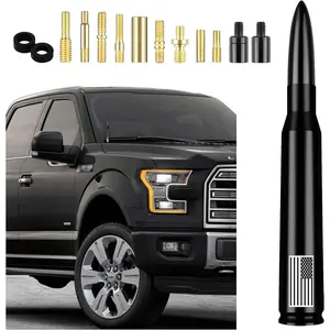 American Flag Bullet Car Antenna Replacement | Truck & SUV Exterior Decoration (Black)