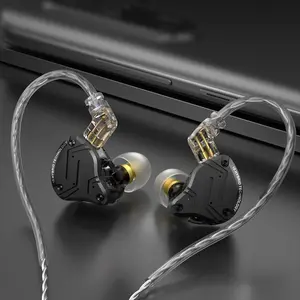 Kz Zs10 Pro X In-Ear Monitors, Hybrid Wired Earbuds, 4ba 1dd Drivers, Detachable Silver Color Cable, Noise-Canceling Dj Earphones, Compatible with PC & Laptop