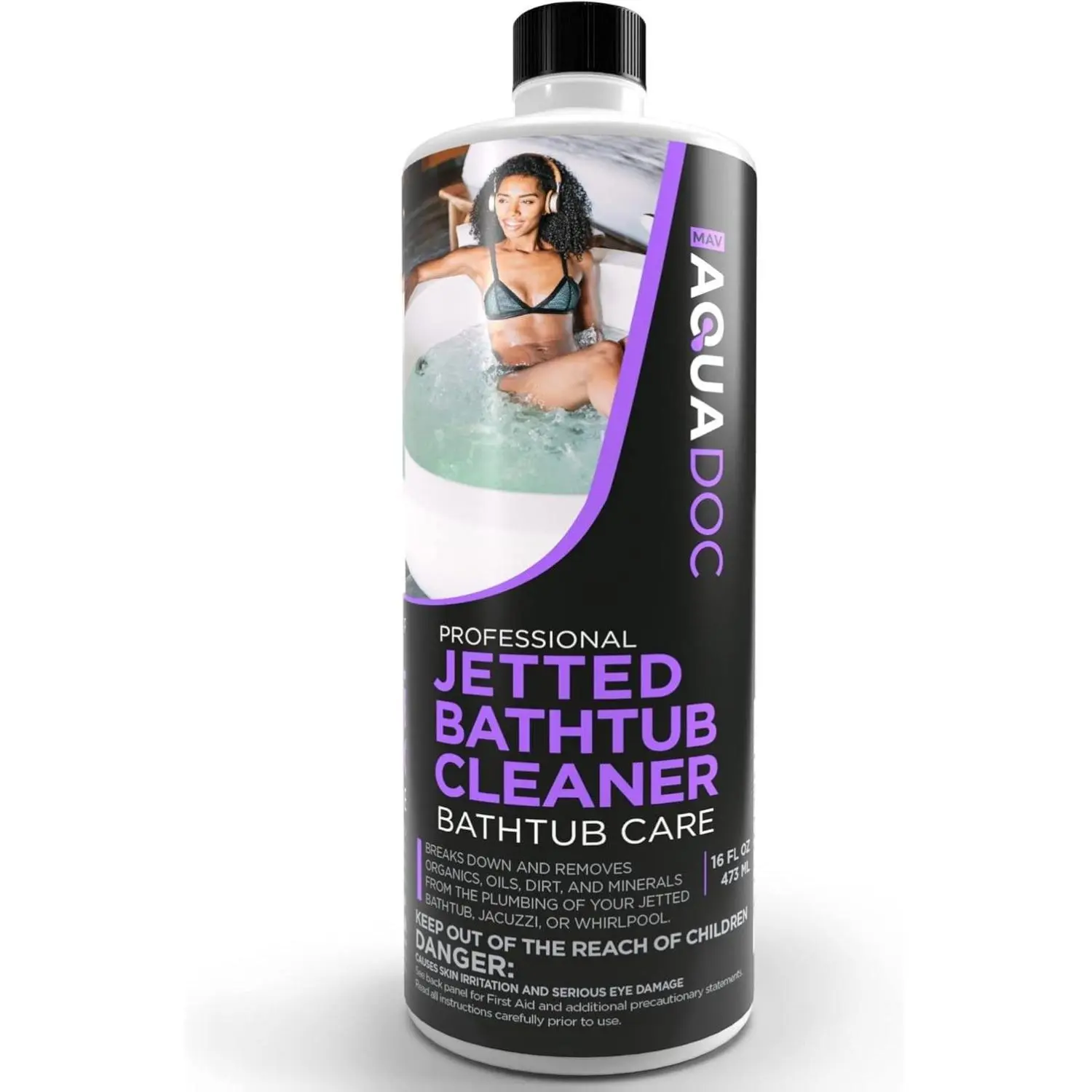 AquaDoc Professional Jetted Bathtub Powerful Cleaner - Home Improvement Spa Cleaning Supply for Hot Tub Regular Maintenance