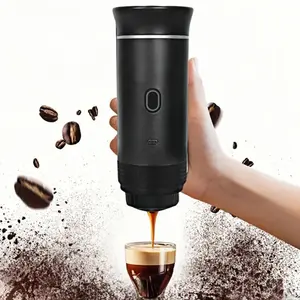 MIUVA Portable Electric Espresso Machine Travel Coffee Maker for Camping Car Self-Heating with Type-C Compatible Ground Coffee & NS Capsules for RV Hiking Office Black Durable Lightweight Compact Long Battery Valentine's Day gift Christmas Gift
