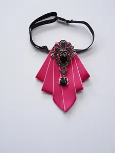 Vintage Luxurious Bow Tie with Rhinestone Decoration, Unisex Shirt Accessory, Business Banquet Neckwear, Men and Women