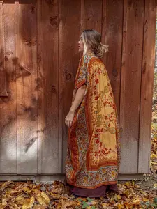 Honey Flax Floral Duster