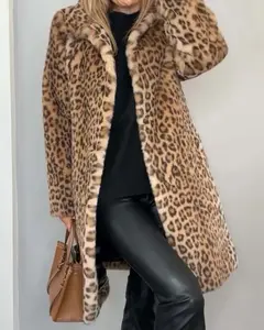 Women's Fitted Longline Leopard Print Longsleeve Jacket - Stylish Lady Outerwear, Bold Elegant Statement Piece, Essential Casual Coat, Style