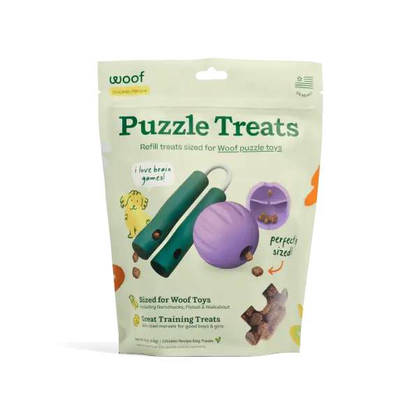 Woof Air-Dried Puzzle Treats - Refill Treats Sized for Woof Puzzle Toys - The Perfect Dog and Puppy Training Treats - Made With Real Chicken