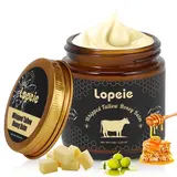Lopeie Whipped Grass-Fed Beef Tallow Honey Balm - 4 Oz,Moisturizing Cream for Soft, Smooth Skin - Unscented Handmade All-Natural Moisturizer - Hydrating, comfort, moisture boost cream, luminous firming cream, body care, hydrating dry skin
