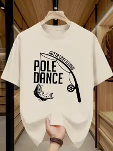 Men's Casual Crew Neck Short Sleeve T-Shirt - All-Season Comfort, Slight Stretch Knit Fabric, Solid Color Sports Top, Regular Fit for Adults