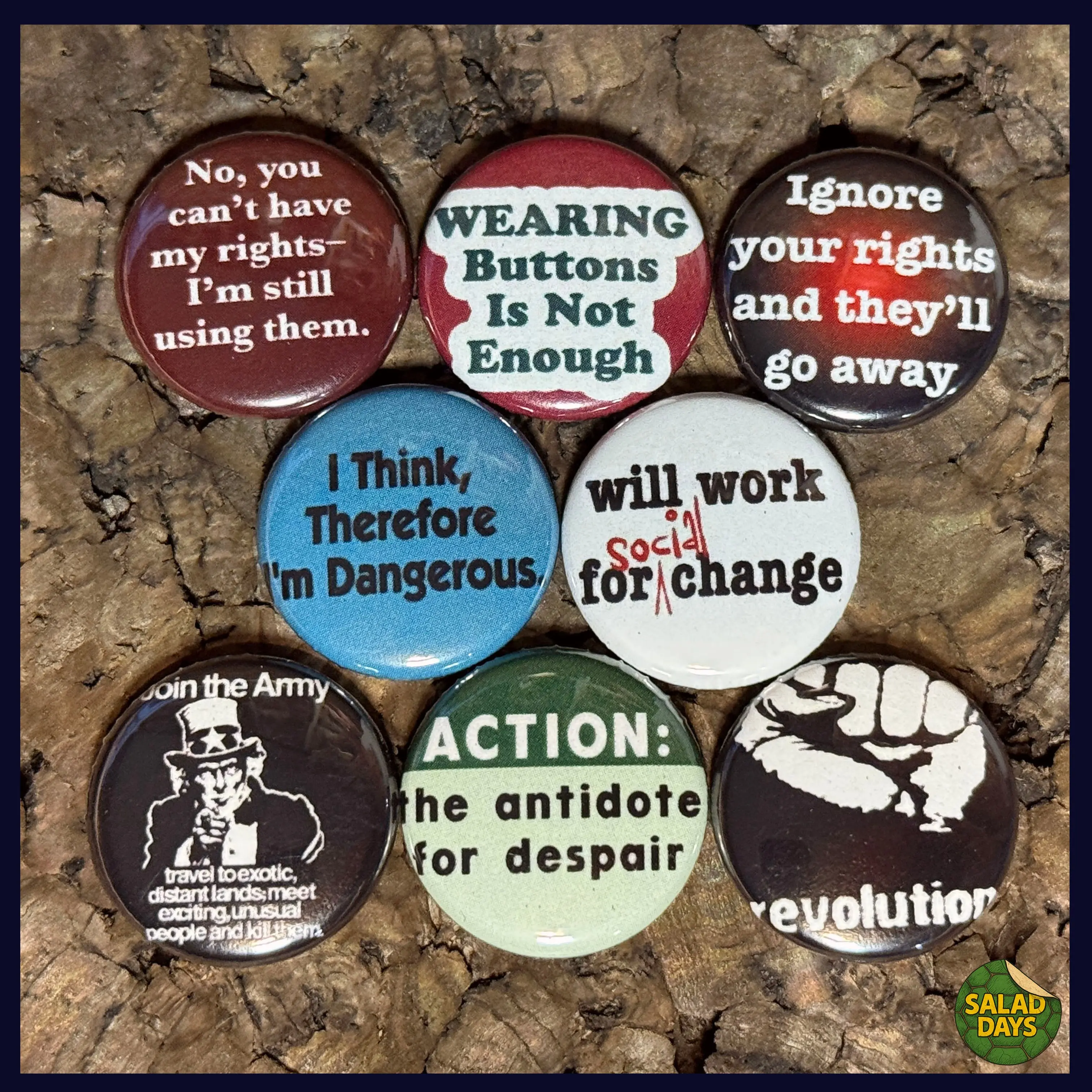Revolution -Buttons- 8 Pack