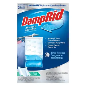 212 MAIN 15.4oz Hanging Bag Moisture Absorber, Pure Linen Scent, Pack of 3, Hangable Moisture Trap for Home Mold & Damp Proofing