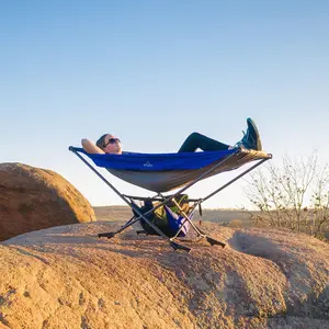 PHIVILLA Home Portable Hammock with Stand - Compact Folding Frame for Camping, Backpacking, and Travel Outdoor Swing