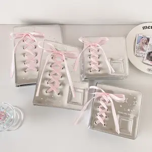 Silver Color Ballet Style A5/a7 Photo Album, Star Chasing Small Card Storage Binder, Student Shiny Surface 4 Grid Card Book, Photocard Album