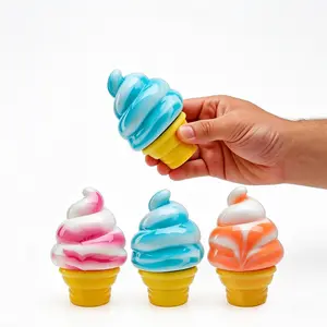Squeeze-style stress-relief ice cream toys, gradual-release sensory toys, fun party favors, and basket fillers