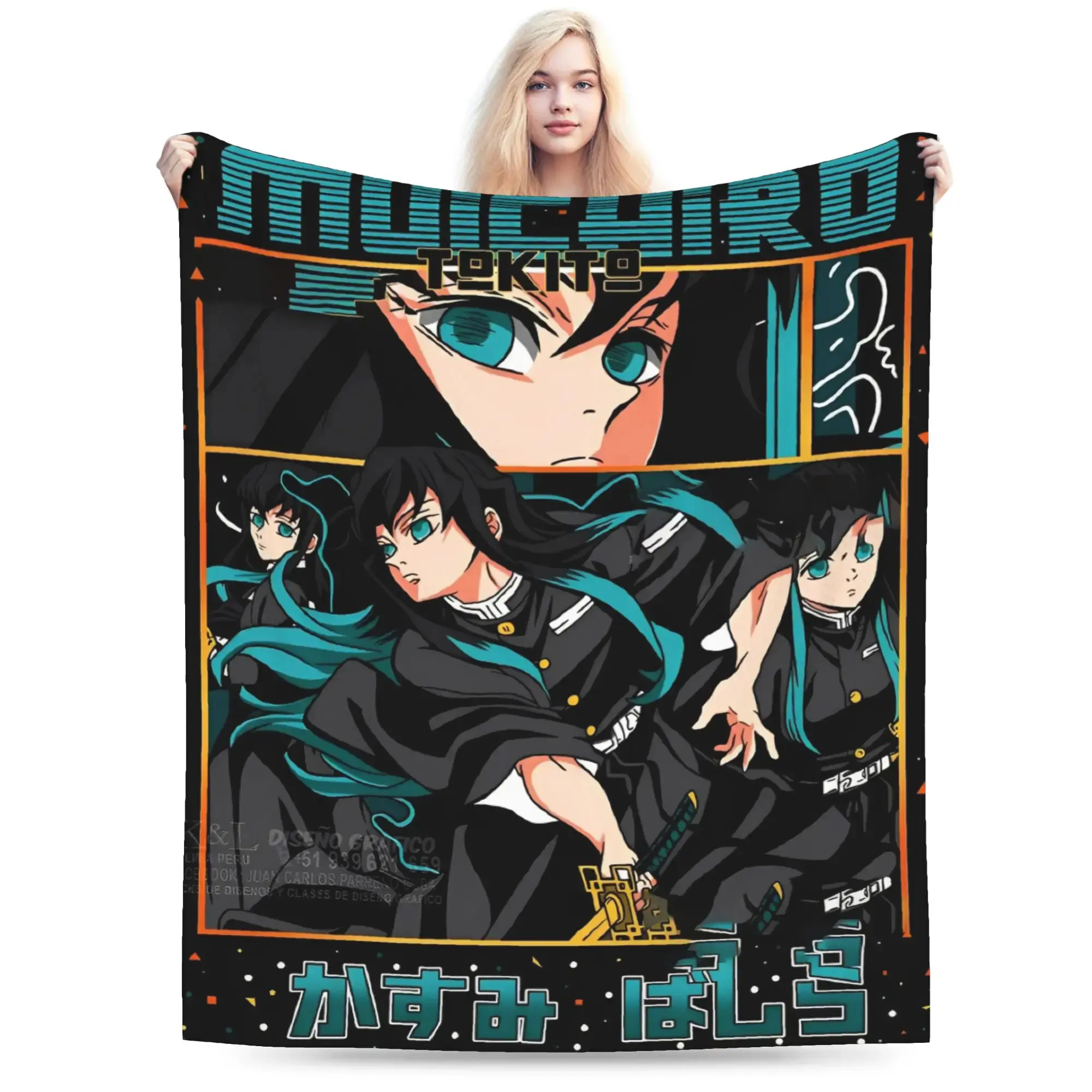Tokitou Muichiro Blankets Quality Warm Soft Throw Blanket Spring Decorative Couch Chair Novelty Bedspread