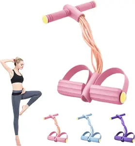 2026 Latest 8-Tube Pedal Resistance Device, Fashion Puller Exercise Resistance Band for Full Body Workout, Sit up Leg Stretch Rope Exercise Bands, Foot Resistances Band with Handle for Home Gym Yoga Stretching Rope Stretching Gear