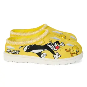 UGG Tasman Slipper Palace x Looney Tunes Yellow Authentic Mens Sneaker 1181910-YEL Original Gold Beige Comfortable Cozy Warm Winter Slip-on Cartoon Shoe
