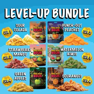 Final Boss Sour - Level-Up Bundle Variety Pack (6-Pack) | Real Dried Fruit | Fruit Snack Coconut Watermelon