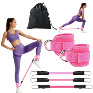 1 Set Of Fitness Equipment For Explosive Ankle Power, Including Elastic Ankle Ring, Hip And Leg Resistance Band, Butt Shaping Leg Shaping Ankle Buckle Resistance Band, Suitable For Hip And Leg Strength Training, Leg Resistance And Tension Training