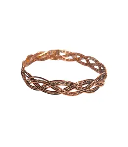 Vintage Handmade Braided Copper Wire Unisex Bracelet