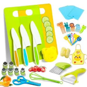 13/32 Pcs Kids Kitchen Set | Multifunctional Fruit & Veg Cutting Tools | Home Use & Portable | Safe Grip Handles | Cooking & Baking Kit | Perfect Gift for Little Chefs!#Mother's Day