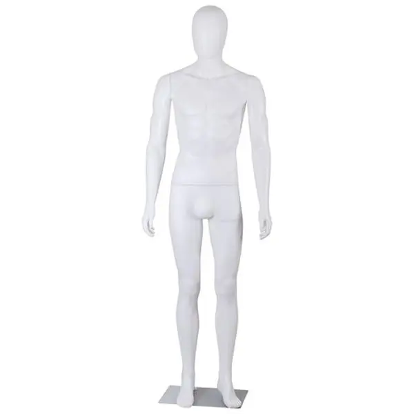 Zeny Male Mannequin Full Body Dress Form Adjustable 73Inch Realistic Detachable White