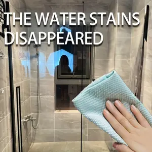 8 pieces of magic cleaning cloths with random colors, suitable for kitchen and glass without leaving any marks. They quickly remove water stains and are designed to be modern and non-shedding. These dishcloths are ideal Microfiber Cleaning Cloths