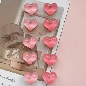 Magnetic Heart Fridge Magnets Set, 10 Pieces Light & Dark, Perfect for Kitchen Office Whiteboard Unique Home Decor Gift