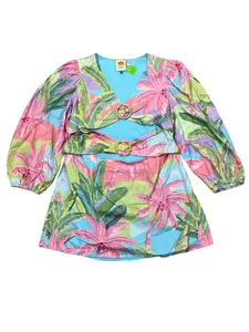 Dress Casual Short By Farm Rio In Pink, Size:Xl