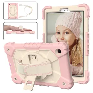 Shockproof Tablet Case with Handle Stand, Rotation Handle Stand Shockproof Rugged Cover, Tablet Protective Cover for Samsung Galaxy Tab A7 Lite, Tablet Casing