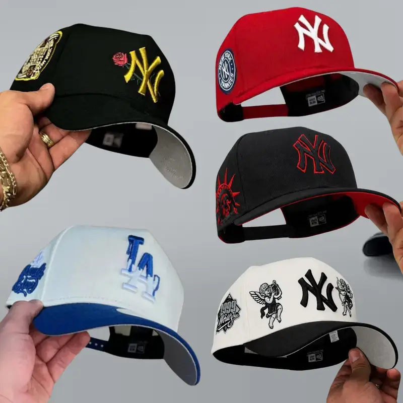 MLB Unisex Baseball Cap Adjustable Trucker Mesh Hat Classic Embroidered Sports Cap Breathable Casual Streetwear Outdoor Running Hiking Golf Travel Summer Fashion Gift for Men Women