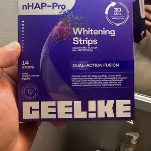 【CEELIKE】 Purple Teeth Whitening Strips  With Free Cheek Retractor - 7/21 Whitening Sessions -Nano-Hydroxyapatite Safe for Enamel - Non Sensitive Teeth Whitening - Peroxide-Free