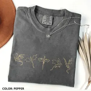 Comfort Colors Fourth Wing Shirt, Dragon Rider Tee, Book Lover, Women Favourite Top, Print Apparel Womenswear Cotton Top Soft