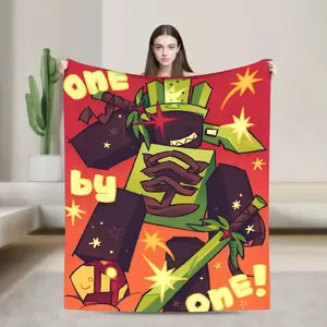 1x1x1x1 Forsaken One by One Knitted Blanket Coral Fleece Plush Super Warm Throw Blankets for Bedroom Sofa Bedroom Quilt