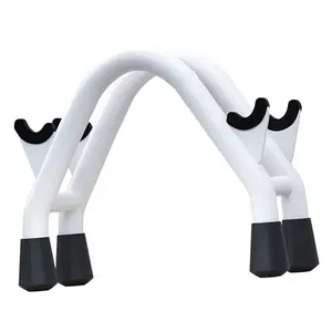 Dumbbell Storage Rack - White with Black Ends for Storage Solutions