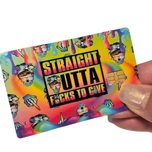 Anime Design Customizable Stickers Glossy Vinyl Straight Outta Fs To Give Credit Debit Card Skin Self Adhesive Waterproof Protective Cover | Aesthetic Credit Card Skin Sticker