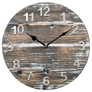 LA Crosse Technology  12 in. Wood Panel Analog Wall Clock