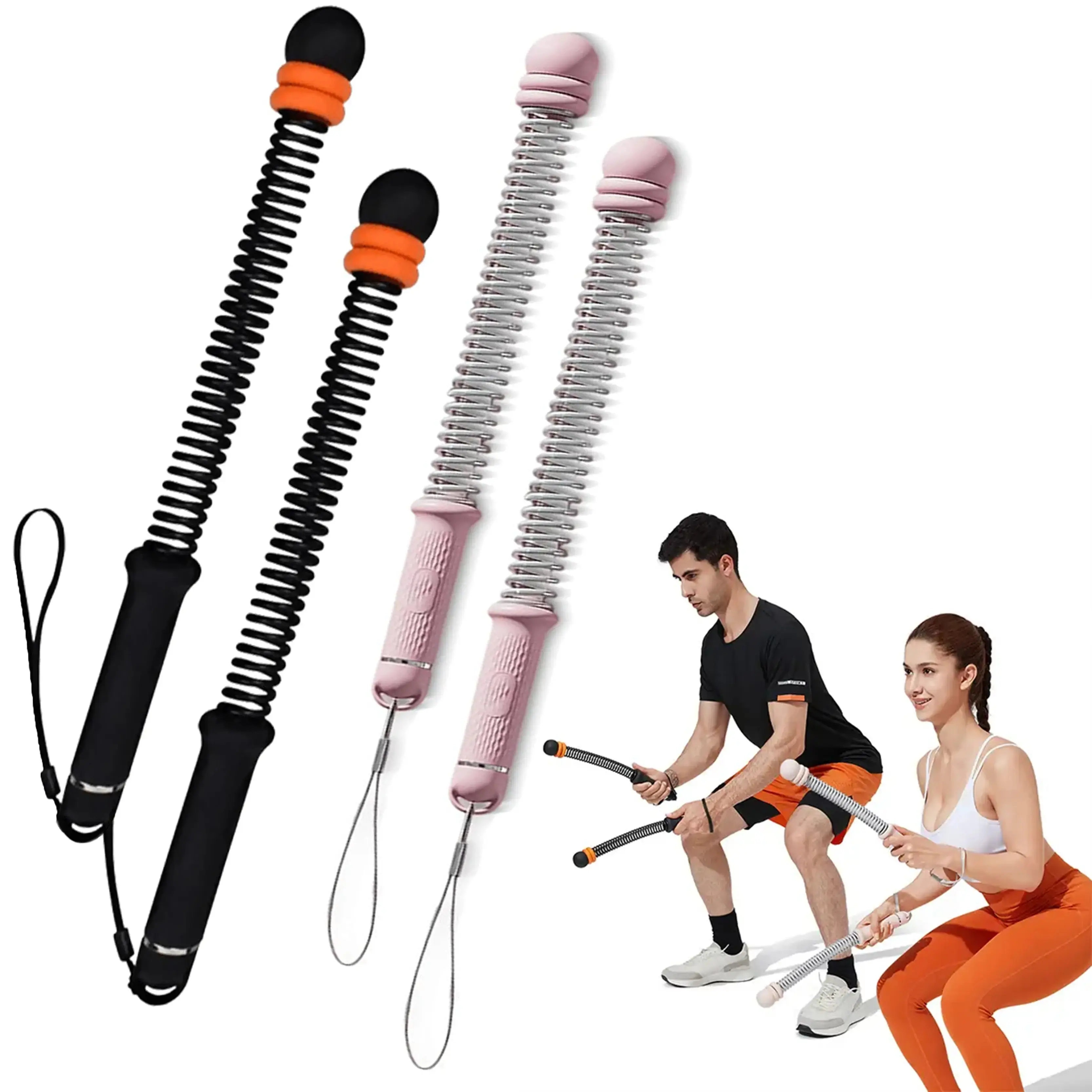 New Upgraded Weighted Cordless Battle Ropes - 2 Piece Sets, Portable Ropeless Home Gym Training Rope, Quiet Full-Body Workout Gear, Fitness Gift for Adults