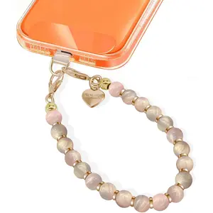 Phone Wrist Strap Detachable Phone Charm Metal Phone Lanyard Wristlet Keychain for Women With Clear Tether Tabs