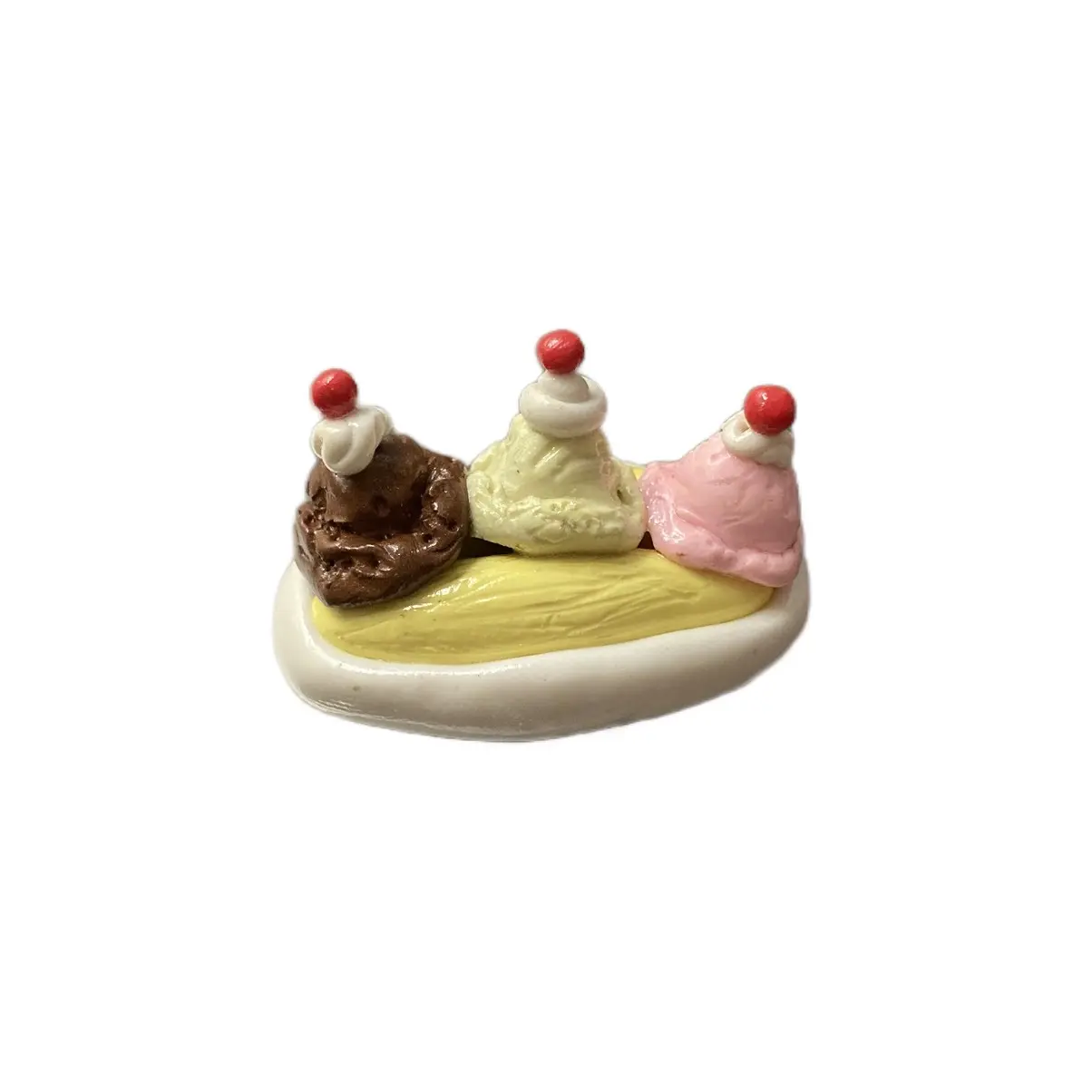 Handmade Banana Split Magnet - Perfect for Home Decor