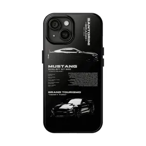 Shelby Black Custom Rubber Smartphone Cover - Tough, Durable Accessory with Impact Resistance, Protective Casing for Cellphones, Ideal Gift for Ford Mustang Fans