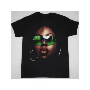 Angie Stone Face Classic Short Sleeve Black T Shirt Available in All Sizes