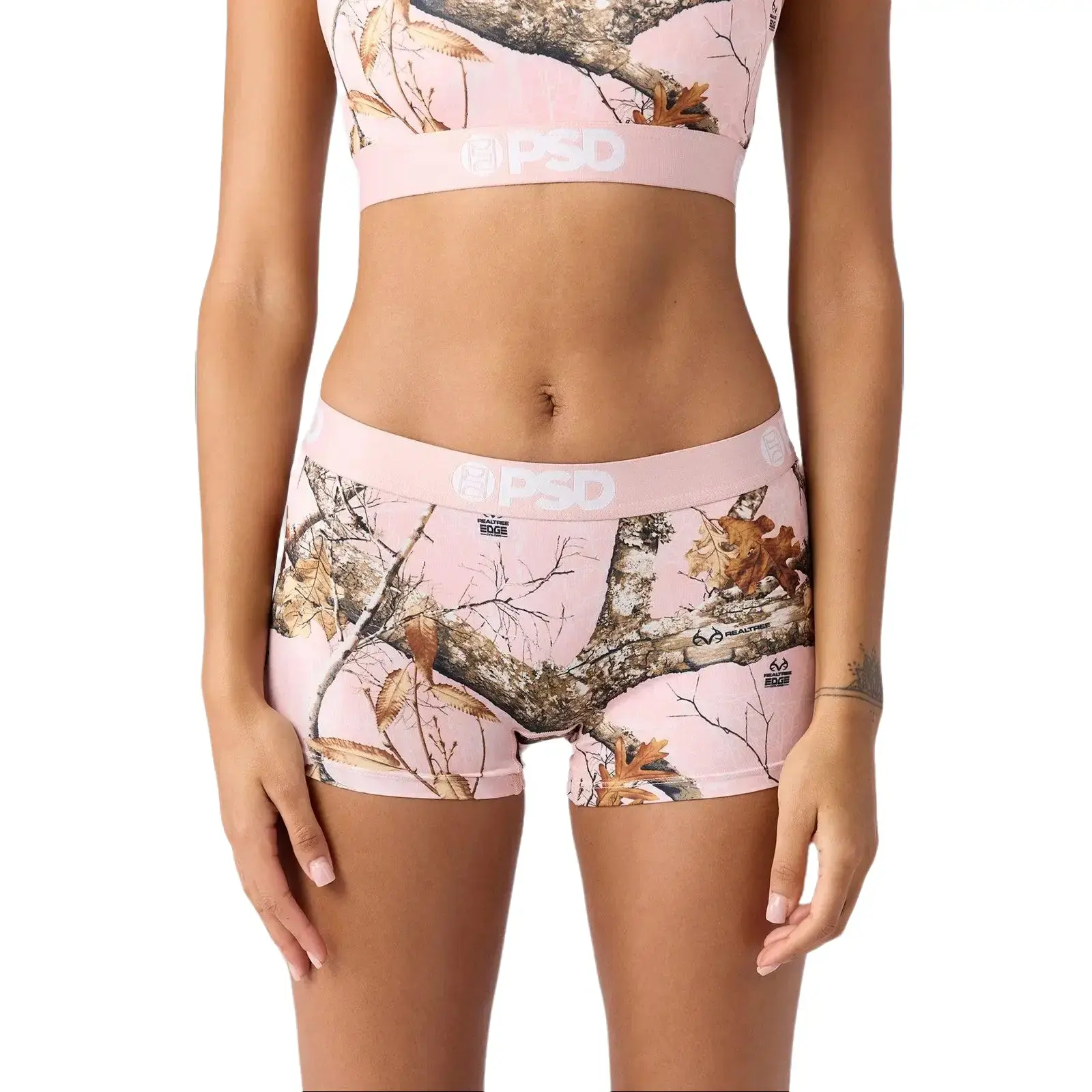 PSD Womens Realtree Edge Pink Boy Short Underwear - Comfortable, Breathable, Ultra-light Fabric