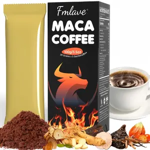 GIFT HIM ENERGY! Maca Energy Coffee for Men With Cold Brew Coffee,Maca root, Tongkat Ali & Ginseng,5 Sachets | Boosts Energy & Strength ,Perfect for Busy Lifestyles Healthcare Supplement